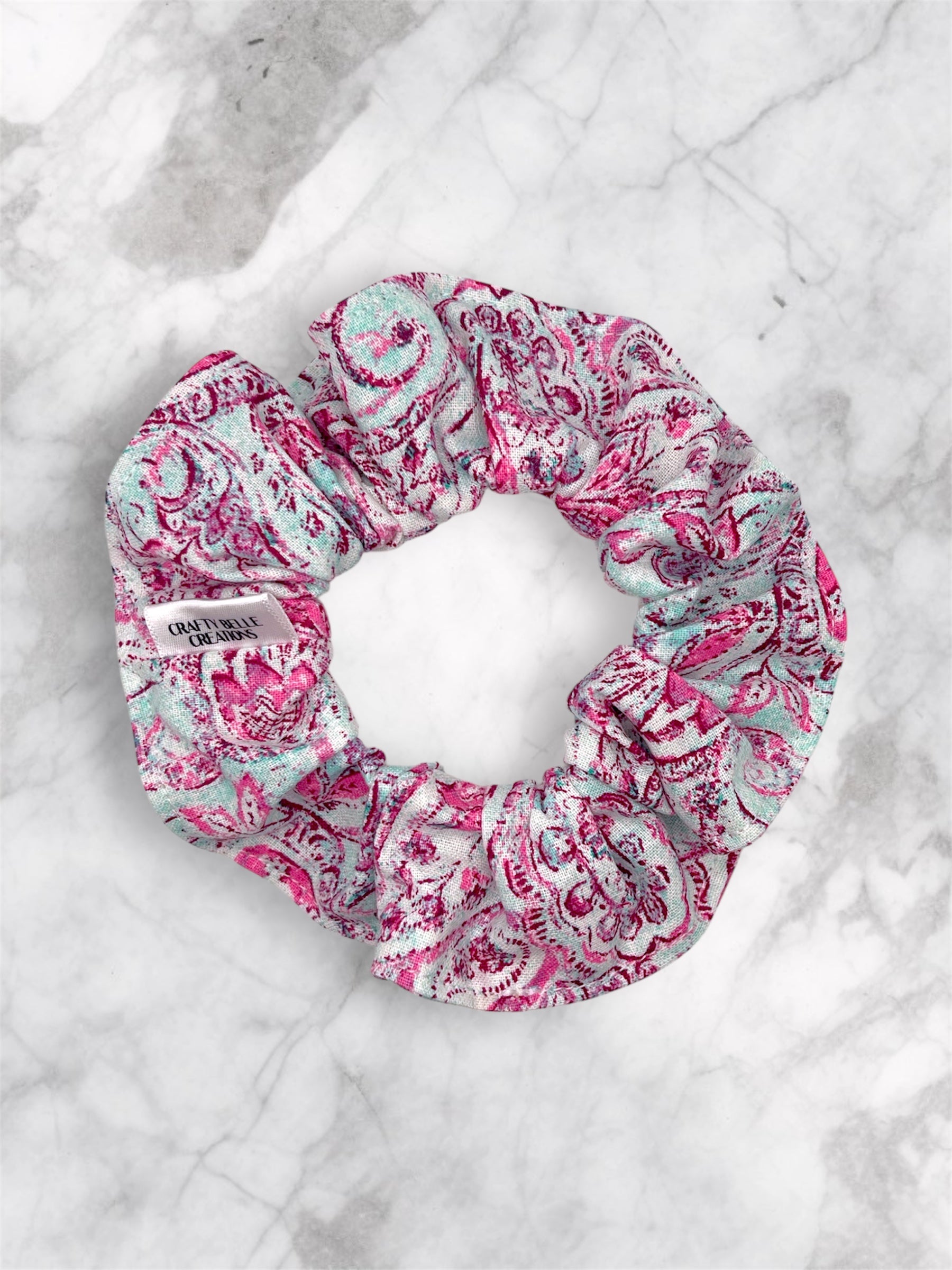 Pastel Paisley Scrunchie