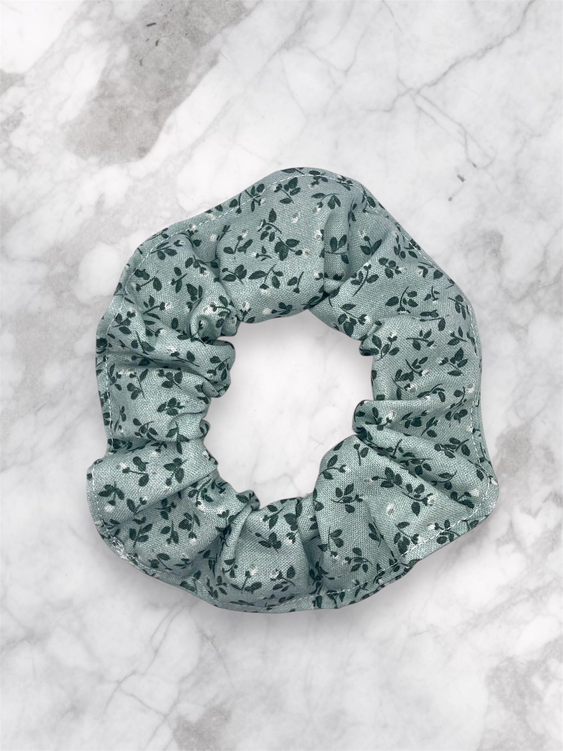 Sage Blooms Scrunchie