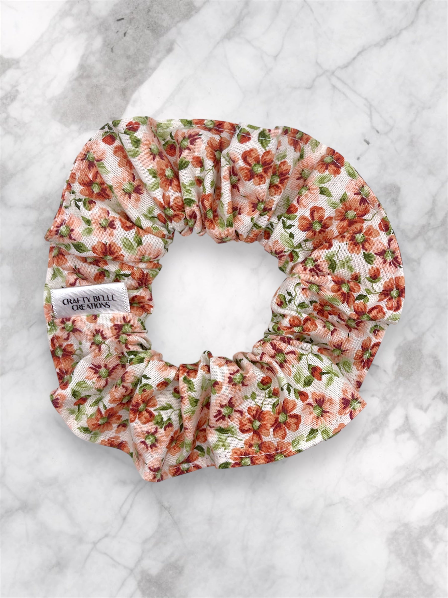 Terracotta Petals Scrunchie