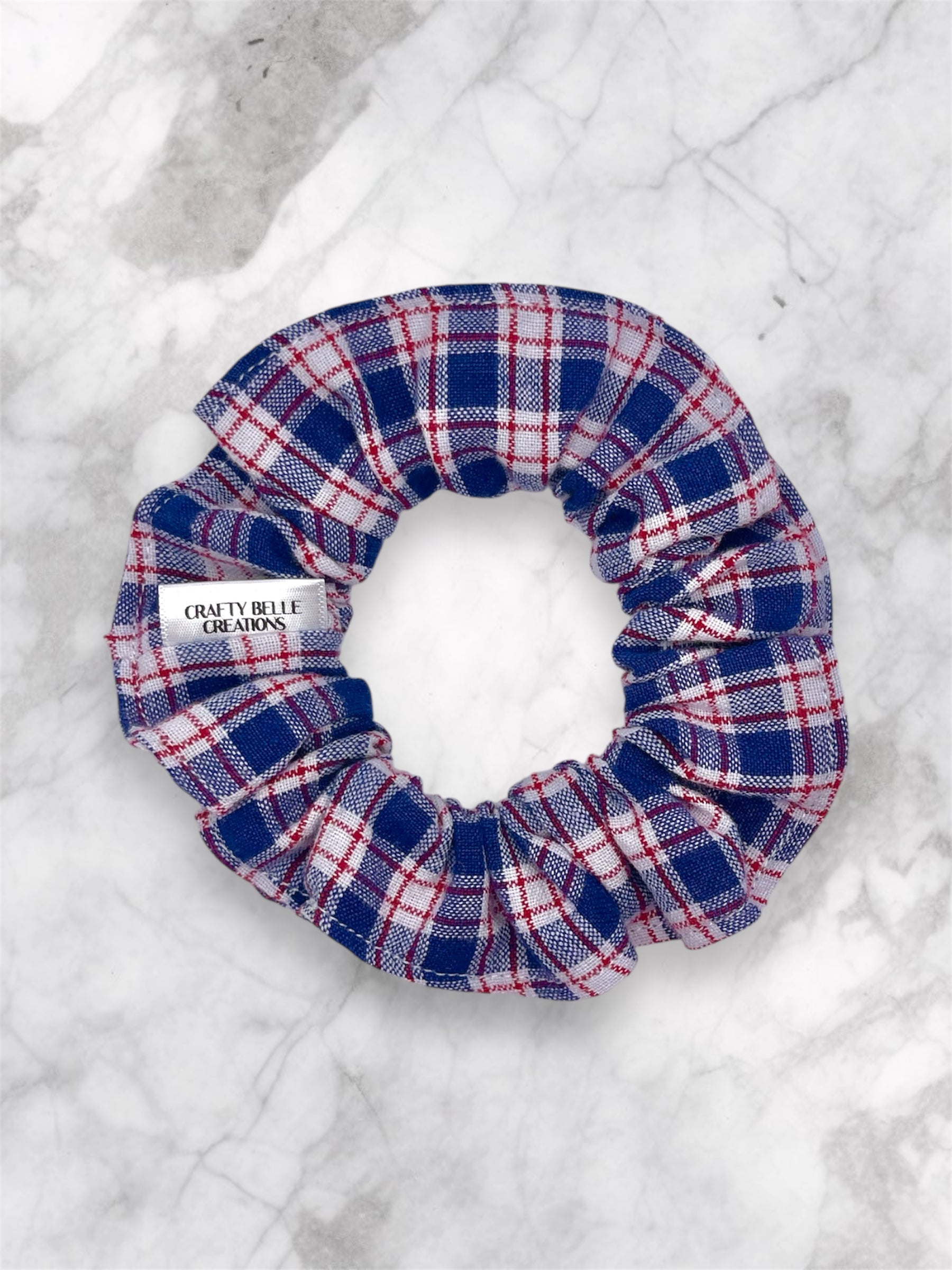 Patriot Plaid Scrunchie