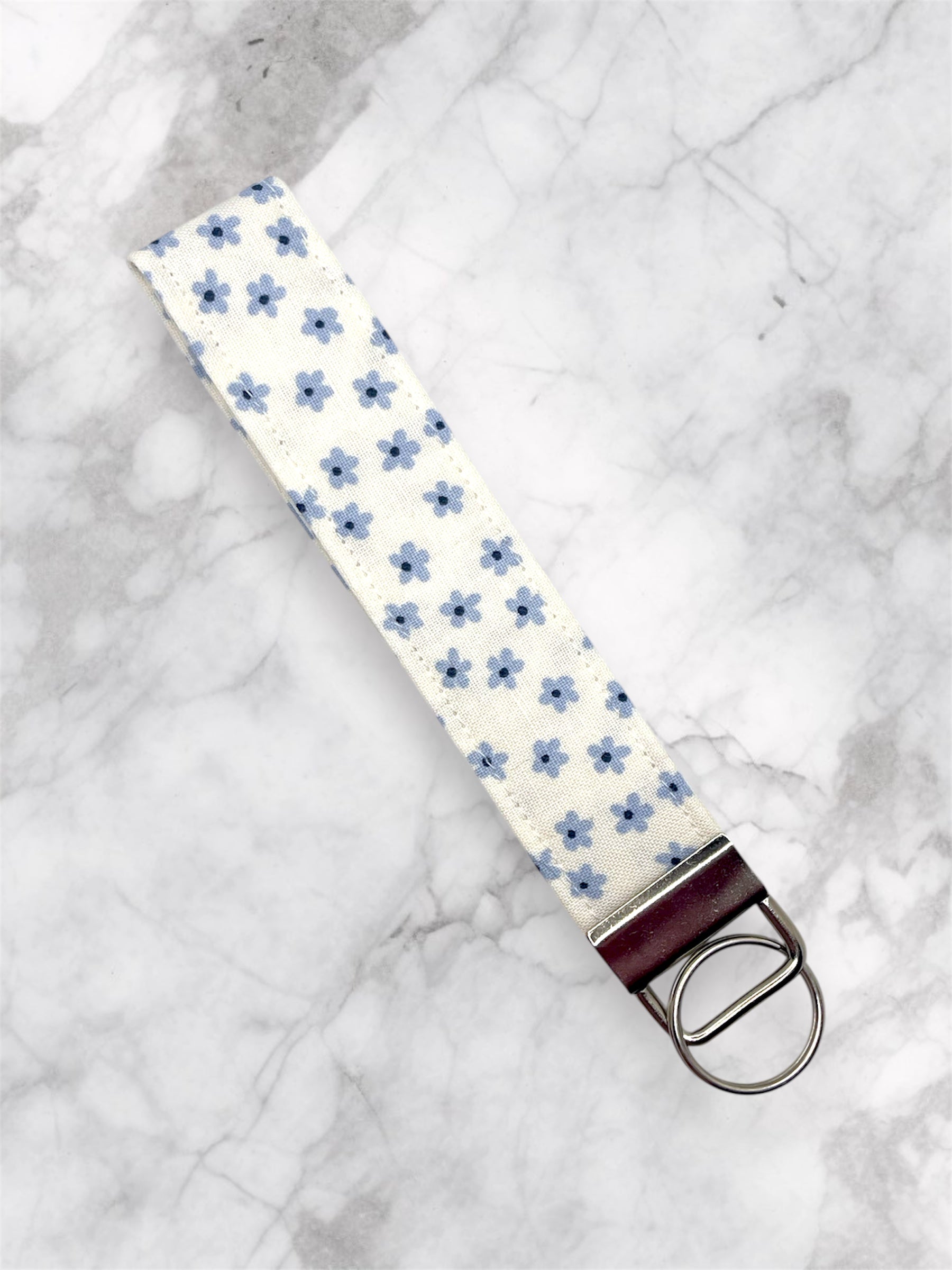 Blue Blossoms Wristlet